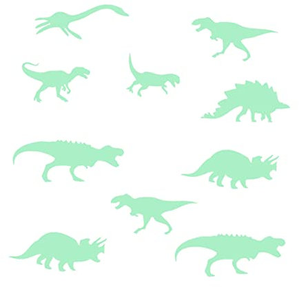 ifundom Luminous Dinosaur Wall Sticker Für Kinderzimmer Selbstklebend Fluoreszierende Wanddekoration Wiederverwendbar Für Babyzimmer Und Spielbereiche Absorbiert Licht Für Nächtlichen