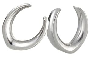 BCughia Edelstahl Ohr Plug 25mm Ohr Plug Flesh Tunnel U Form Piercing Tunnel Set, 2 Stück