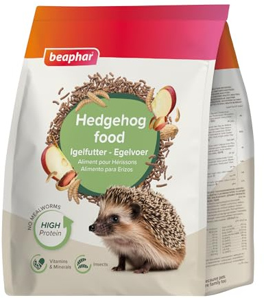 Beaphar – Complete Food for Hedgehogs 1kg – High protein formula with added vitamins and minerals – Contains fruit, nuts and eco-friendly natural insect protein (dried black soldier fly larvae)