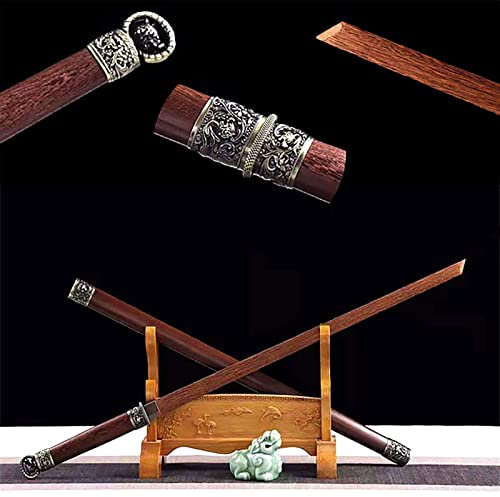 Épée de samouraï en bois de wengé naturel de 102 cm avec gaine, Katana d'entraînement japonais, faite à la main pour le cosplay, l'exposition de collection, la décoration intérieure, les cadeaux, le