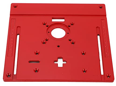 Base di sollevamento della fresatrice Installazione semplice Tipo universale Funzionamento manuale Piastra da tavolo per la lavorazione del legno per scanalatura, rifilatura, smussatura (Argento)