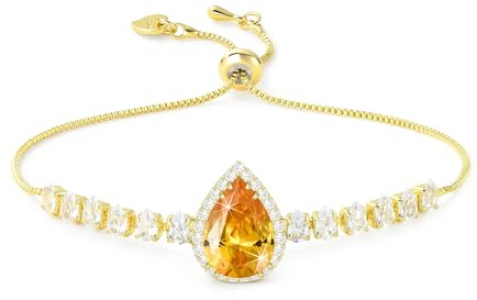 Linawe Edelstein Diamanten Armband Damen, Glitzer Armkette Schmuck, Kristall Damenarmband Jewelry, Tennisarmband, Erhältlich in 14-karätigem Gold-, Roségold- und Silbertönen