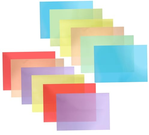 UTHCLO 14lakan Färgglad Cellofanpapper Transparent Hårda Ark För Hantverk Material Lämplig För Kreativa Projekt Barns Hantverksaktiviteter Färger Per Färg
