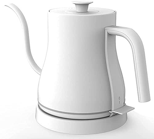 FHPEWXDG Teteras Tetera eléctrica Retro de Acero Inoxidable Calentador de Agua portátil con Apagado automático Cómodo/Negro