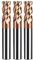 Hunricho 3 Stück HRC55-Spitze, Durchmesser 12 mm, 4-schneidiger Schaftfräser, CNC-Fräser, Wolframstahl, Nano-Beschichtung, quadratischer Hartmetall-Fräser (HRC55D12x75-4F)