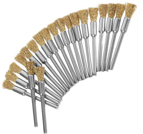 SHINEOFI 20piezas Kit De Cepillos De Alambre Eléctricos Para Amolar Herramienta De Pulido Cerdas De Cepillo De Limpieza Para Carpintería Eliminación De Metal y Desbarazamiento