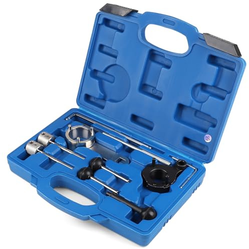 MIGUBIGU Jeu de 9 Pièces Kit Calage Distribution Compatible avec VW Audi Seat Skoda 1.6 2.0 TDI CR, Pige de Calage Distribution, Outil de Réglage du Moteur avec Boîte