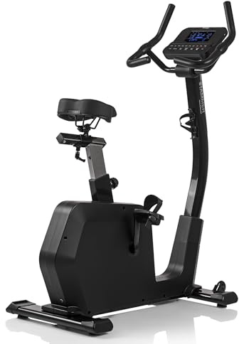 HAMMER Ergometer Presidio – leiser Heimtrainer für Zuhause mit tiefem Einstieg, App Kompatibel mit Kinomap & Zwift, 10 kg Schwungmasse, 16 Programme, Hometrainer Fahrrad bis 180 kg