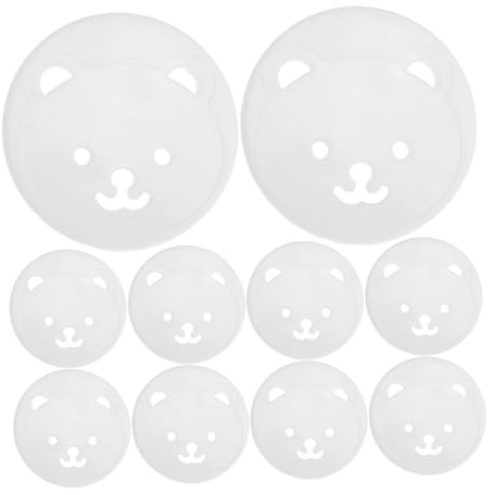 STOBAZA Cache-prises de Sécurité Lot de 30 pour Garçon et Filles D'ours Protection Prise pour Bébé Design Tête Ronde Épaissie, Compatible Norme Européenne, Matériau Abs Blanc