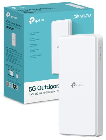 TP-Link Archer NX500-Outdoor Router 5G con SIM da Esterno, WiFi 6 AX3000Mbps Dual Band, 5G fino a 4.67Gbps, Connette 200+ dispositivi, Porta 2.5GE, PoE passivo/802.3af/at, IP66, Montaggio Facile