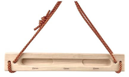 KQFCAZRE Tabla de Escalada con Suspensión para Dedos, Herramienta Portátil de Madera para Ejercicios de Escalada, Duradera para Ejercicios de Calentamiento de, 20 Mm 15 Mm 20 Mm