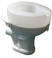 Aidapt 100mm (4) Elevation Raised Comfortable Toilet Seat Easy Fit White