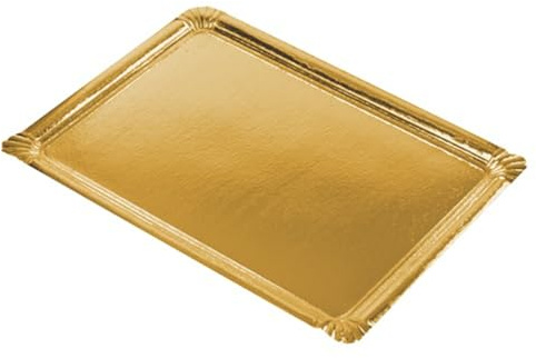 PAPSTAR 90 Servierplatten, PE-beschichtet eckig 34x45,5cm Gold
