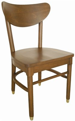 Eukya Oval Back Olive Finish Solid Wood Restaurant Chair Residential Commercial Use Dining Chair
