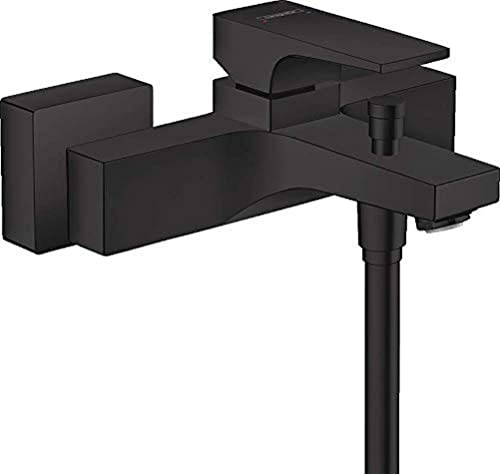 hansgrohe Wannenarmatur Metropol, Aufputz Einhebel-Wannenmischer, Mattschwarz