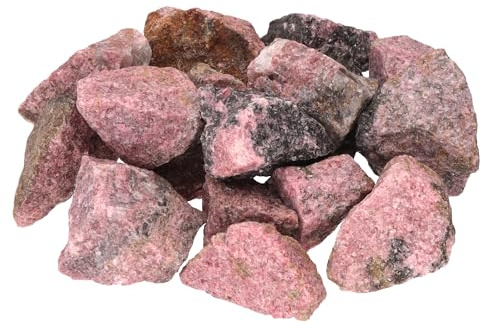 Rhodonit Wassersteine 300 g Edelsteinwasser Edelstein Heilstein Naturstein | Inkl. Anleitung für Edelsteinwasser & Infokarte | 100% naturbelassen & unbehandelt