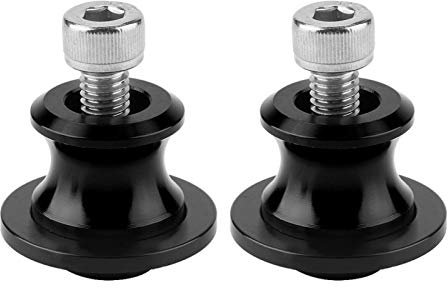 Soporte para moto, Motocicleta CNC Soporte trasero Brazo oscilante Deslizadores de carrete Soporte Basculante Bobinas Aleación de aluminio Negro Plata Titanio Color Oro Rojo V(negro)