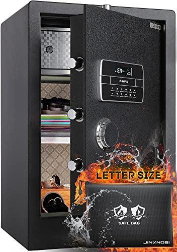 JINXNOBI Large 70cm Fire Retardant Safe Safe with Electronic Keypad and Digital Lock for Office, Hotel