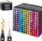 Tongfushop 168+2 Farben Filzstifte, Doppelte Spitze Marker Stifte Set, 2 Sekunde Schnell Trocknende Sketch Permanent Alkoholmarker mit Schwarzer Tragetasche und Abstandshalter für Malerei, Design