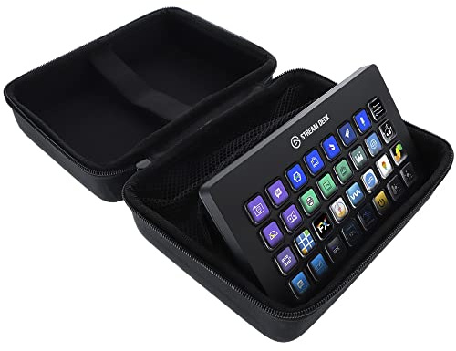 foto-kontor Bag Compatible with Elgato Stream Deck XL Protective Cover Carry Case - Safe Protection for on the go - Black