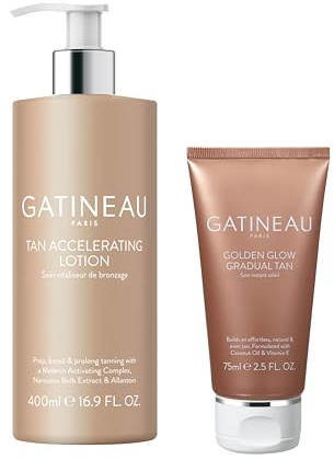 GATINEAU Tan Accelerating Lotion 400ml + Golden Glow Gradual Tan 75ml