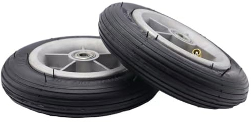 UYSELA 6 Zoll Ersatzräder Rollstuhl Vorderrad 1 Paar aufblasbare Rollstuhl Reifen Rollstuhlräder Ersatz,6 in