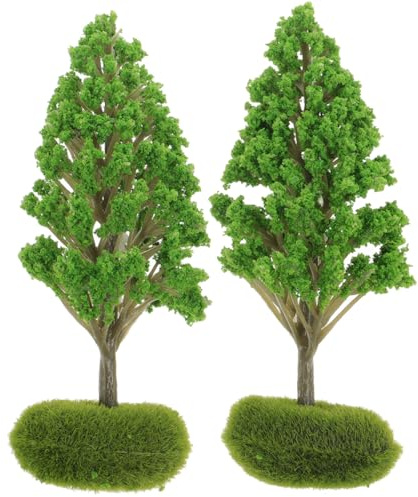NUOBESTY 2 Stück Miniatur-Diorama-Baum Simulationsbaum Für Sandtisch Modellbäume Für Landschaftsgestaltung DIY Mikro-Landschaft Und Modellbau 12.50 X 5.00 X 5.00 cm