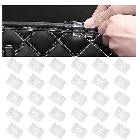 Adunsiaoto 30 Stück Auto Fussmatten Fixclips Teppich Bodenmatten Halterung, Bodenhalterung Automatten Universal, Auto Fußmatten Befestigung, Befestigung am Autoteppich