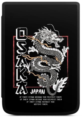 DeinDesign Coque pour liseuse Compatible avec Vivlio Touch HD Plus Etui pour liseuse Protection pour liseuse Japon Dragon Mer