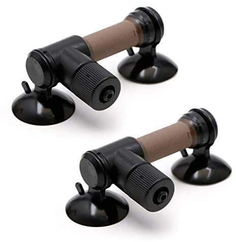Hundnsney - Lote de 2 recipientes para peces, plástico para acuario, CO2, difusor Tessellator, atomizador doble ventosa