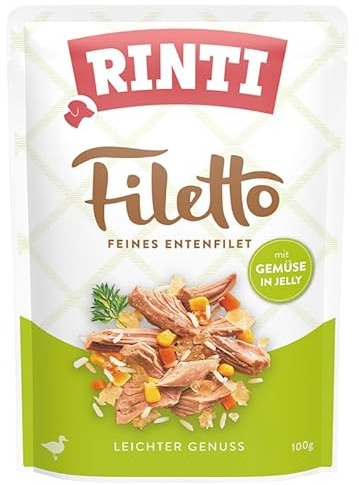Rinti Filetto Jelly Ente & Gemüse | 24x 100g Hundenassfutter
