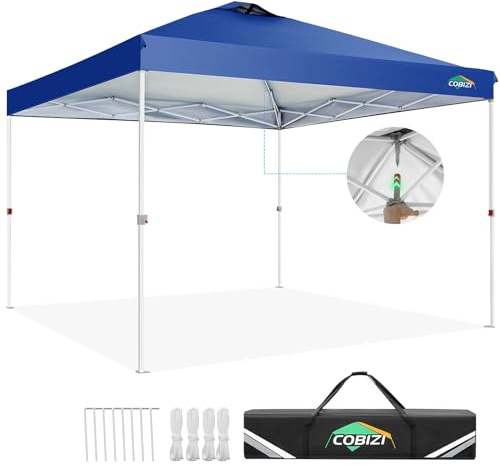 HOTEEL Pavillon 3x3 étanche à l'eau Stable Pavillon Pliable Tente de réception One Push Pop Up TonnellesNavy Bleu