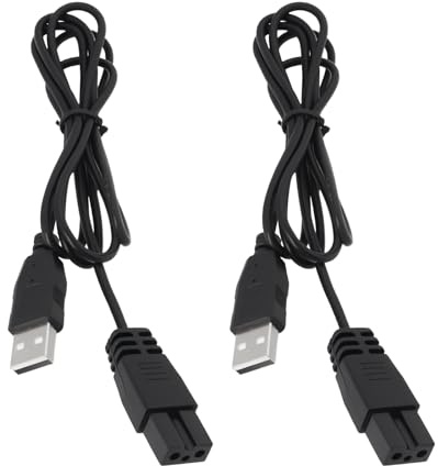YINETTECH 2 x USB-laddningskablar för pooldammsugare, 1,2 m, 5 V, 1 A, 2 stift, kompatibel med Bestway, kompatibel med Lay-z-spa