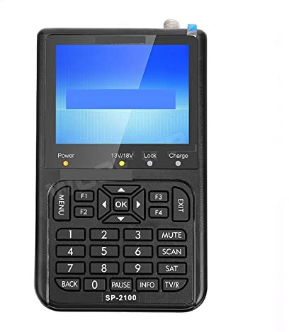 Medidor de Campo TDT, Buscador de señal digital SP 2100 Receptor de DVB-S2 de pantalla TFT LCD de alta definición de 3,5 pulgadas for medidor de señal satelital ,para configurar antena parabólica
