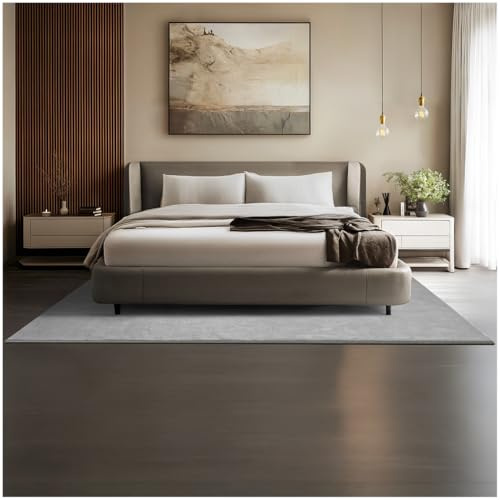 tectake® Tappeto Salotto, Tappeto Pelo Corto, Tappeti Salotto Design Elegante, Tappetino morbido, Lavabile in Lavatrice, Ideale per Sala da Pranzo, Camera, Studio, Soggiorno - Grigio - 160 x 230 cm