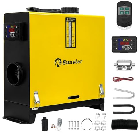 Sunster 12/24V Standheizung Diesel, 8kW 0.18-0.48L/h für Auto RV