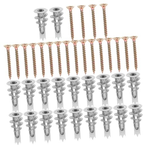 MAGICLULU 20sätze Hohlraumdübel Set Mit Trockenbauschrauben Für Gipswand Wandschraubensatz Inklusive Betondübel Und Schraubdübel Für Trockenbau-befestigungen