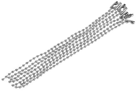 HOMSFOU Cadenas de Bolas de Metal Plata Cierre y Conector de 2,4mm X 10cm 20 para Bisutería y Llaveros