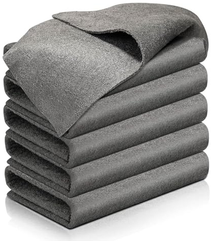Fuonmka Magic Cleaning Cloths, 5 Pcs Reusable Microfiber Glass Cleaning Rags, 40x30cm Super Soft Streak Free Washable Cloth for Home, Kitchen, Cars, Glass, Window
