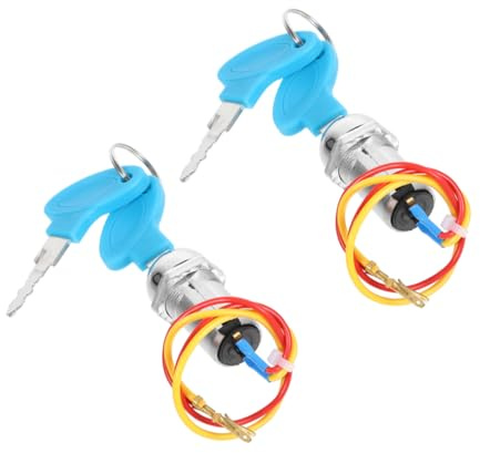 PartyKindom 2set Interruttore Di Accensione Chiave in Metallo Kit Di Accessori Per Atv Chiave Di Accensione Sostitutiva Parti Di Ricambio Per Scooter Elettrici Da Cross