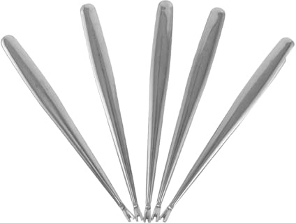 minkissy 5 Piezas Removedor de Cutículas Acero Inoxidable Empujador de Cutículas Doble Punta con Tenedor Elimina Muerta para Manicura y Pedicura Cuidado y Seguro para Tipo de