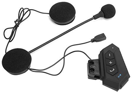 VOBOR Motorbike Helmet Bluetooth Auriculares, Altavoz de Casco de Motocicleta BT12 V4.1+EDR con Función de Reducción de Ruido y de Comunicación con Manos Libres, Accesorios de (BT12)