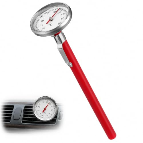 Alipis Thermomètre de voiture : jauge de température mécanique pour grille d'aération – Moniteur intérieur automobile sans batterie pour climatisation de voiture et utilisation à la maison