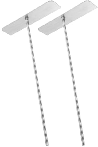 SEWACC Espátulas para Crepes de Acero Inoxidable 304, 2 Piezas, Herramienta Metálica para Esparcir y Raspar Masa, Utensilios Domésticos para Hacer Crepes y Panqueques en Cocina