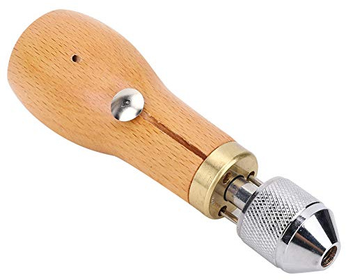 Generic Kit da Cucito Punteruolo Punto Annodato per Pelle e Tela, 2 Aghi e Chiave Inglese, Lunghezza 4,72 Pollici (Acciaio inossidabile + faggio)