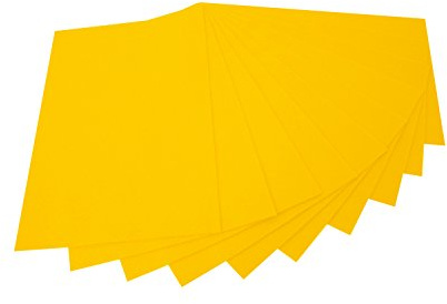 folia 520414 - Bastelfilz, mit feiner Wollqualität, 10 Blatt, 150 g/qm, 20 x 30 cm, bananengelb, klebefleckenfreie Verarbeitung - ideal für vielfältige Bastelarbeiten