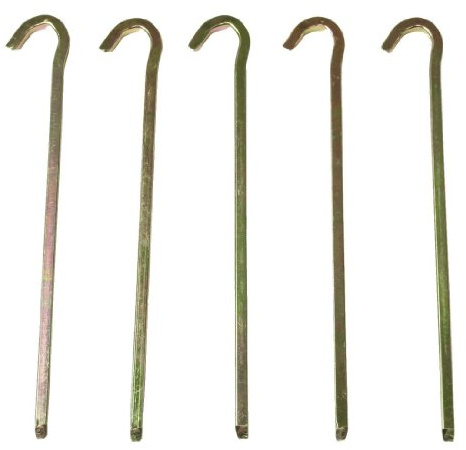 10T PEG IT VK-22SV - Premium Zeltheringe Set, 5 Verzinkte Stahl Heringe, Ideal für Harte Böden, Camping, Sturmsicherer Outdoor Einsatz - Wohnwagen Zubehör