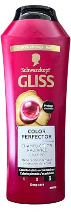 Schwarzkopf Gliss Colour Protect Lot de 6 shampoings pour cheveux colorés avec filtre UV 250 ml