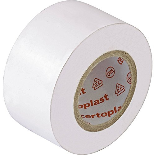 MAURER Cinta Aislante, PVC, Profesional, 25 metros x 25 mm. x 0,13 mm espesor. Color Blanca