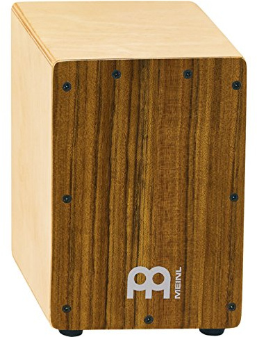 Meinl Percussion SCAJ1NT-OV Mini Cajon mit Ovangkol Frontplatte, baltischer Birke Korpus und eingebautem Sizzle Effekt